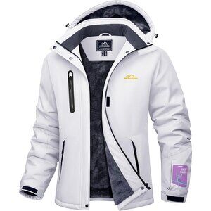 Women's White Winter Coats Waterproof Snow Ski Jacket Warm Mountain